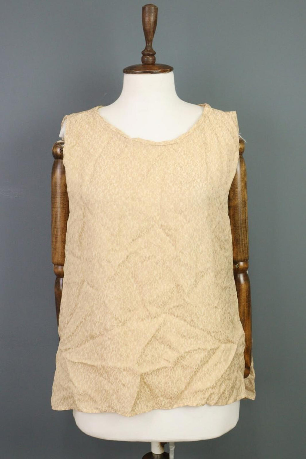 BARENA VENEZIA Beige Sleeveless Blouse Tunic Shirt – Size L