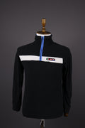 F. Lli Campagnolo Boys Black Zip Flags Patch Fleece Sweater – Size 14 year / 164