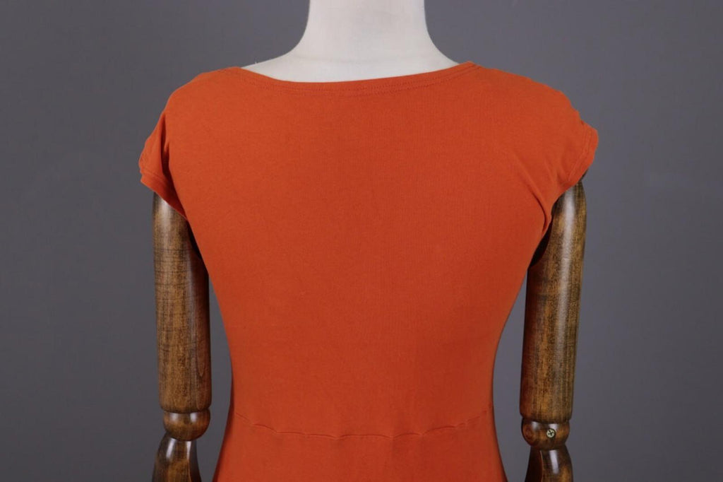 GUDRUN SJODEN Orange Summer A-Lien Tunic Dress – Size S