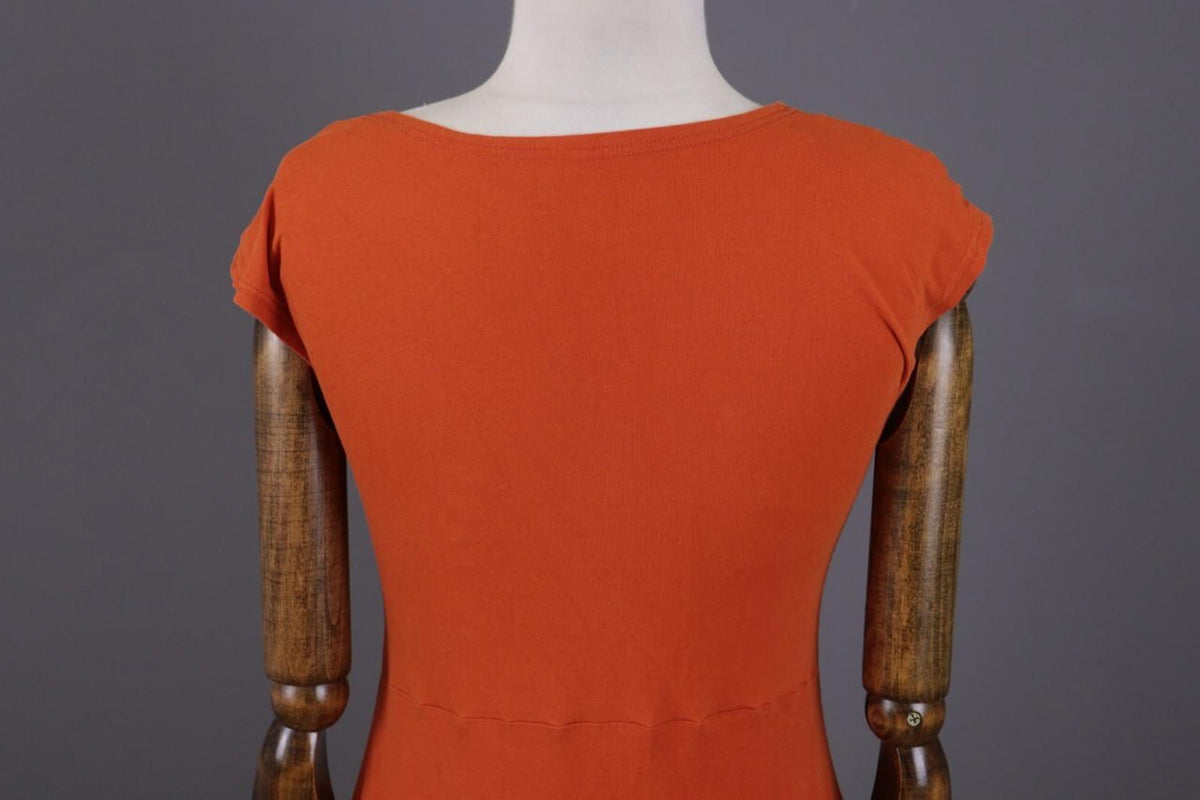GUDRUN SJODEN Orange Summer A-Lien Tunic Dress – Size S