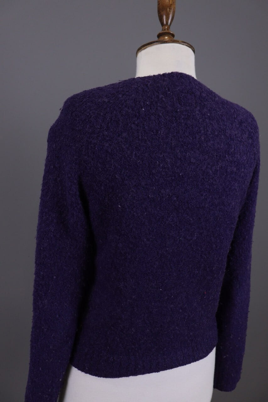 Miss Sixty Purple Knit Cropped Sweater – Size S