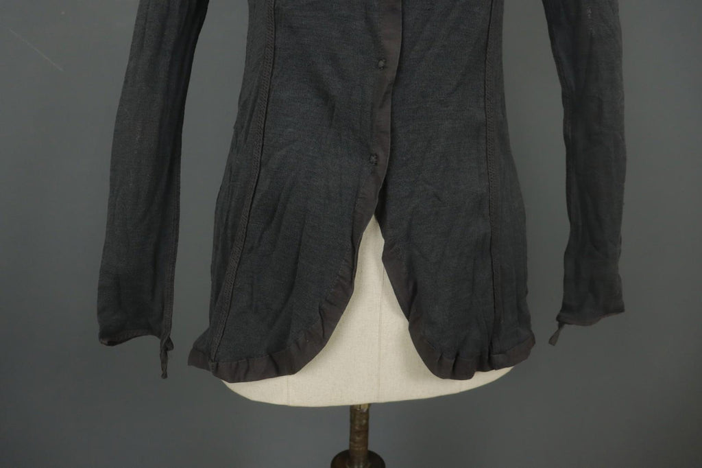 ANNETTE GORTZ Black Wool Collared Long Sleeve Button Front Shirt Top – Size XS