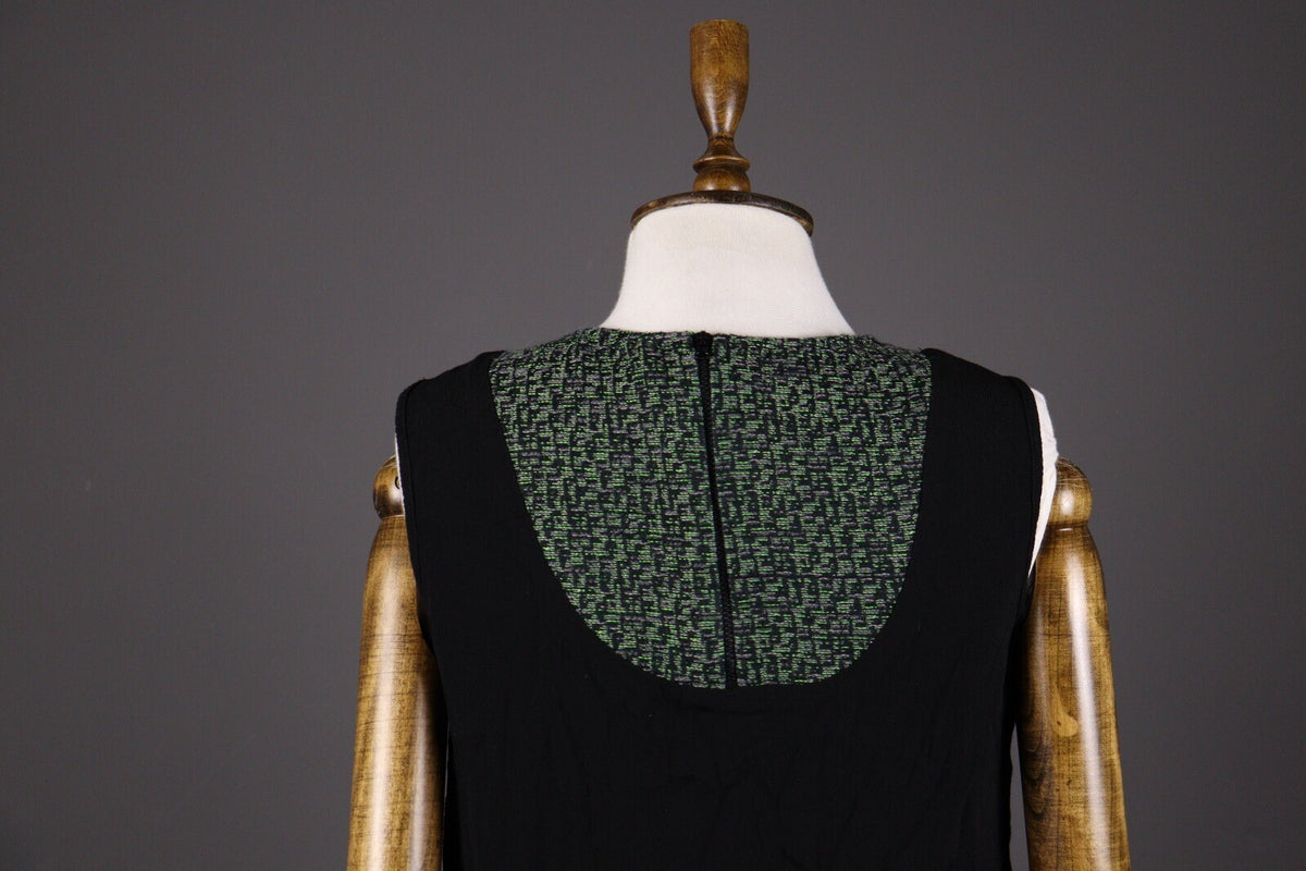 Cop Copine Paris Black Sleeveless Fame Robe Viscose Dress – Size 42