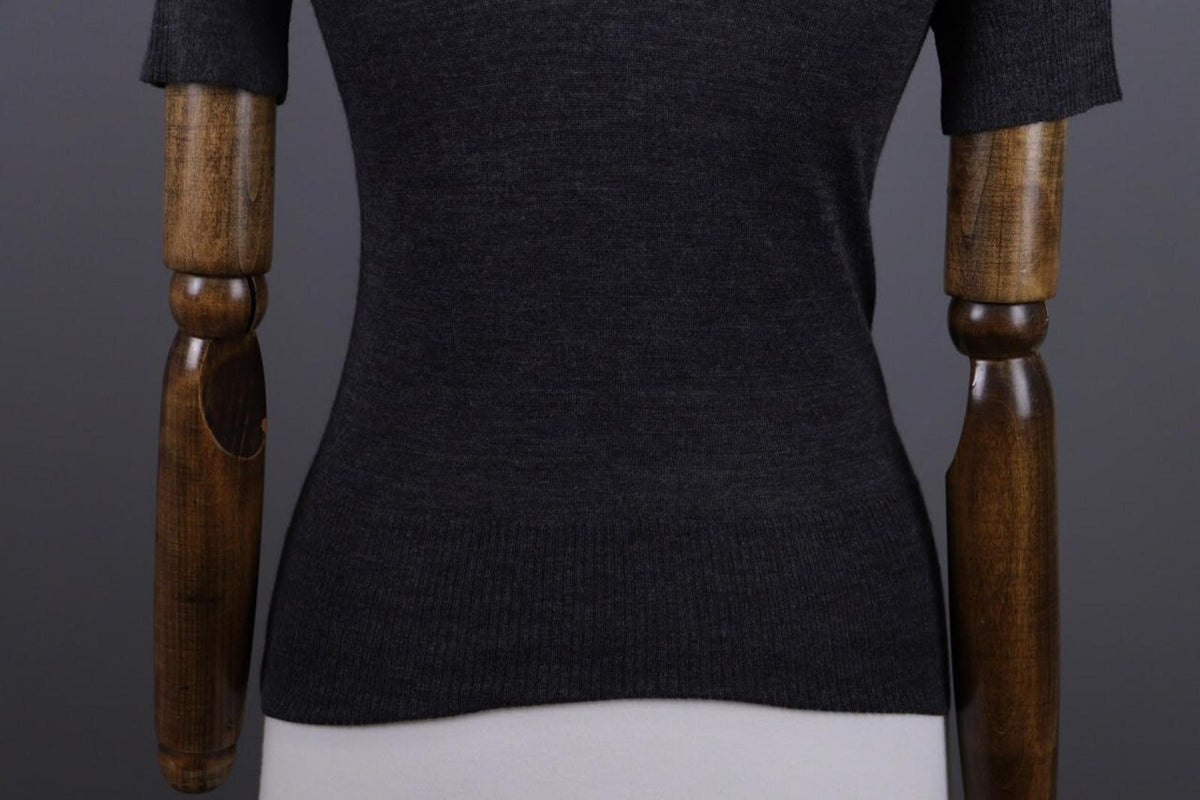 Dolce&Gabbana Gray Henley Short Sleeve Summer Top Shirt – Size M