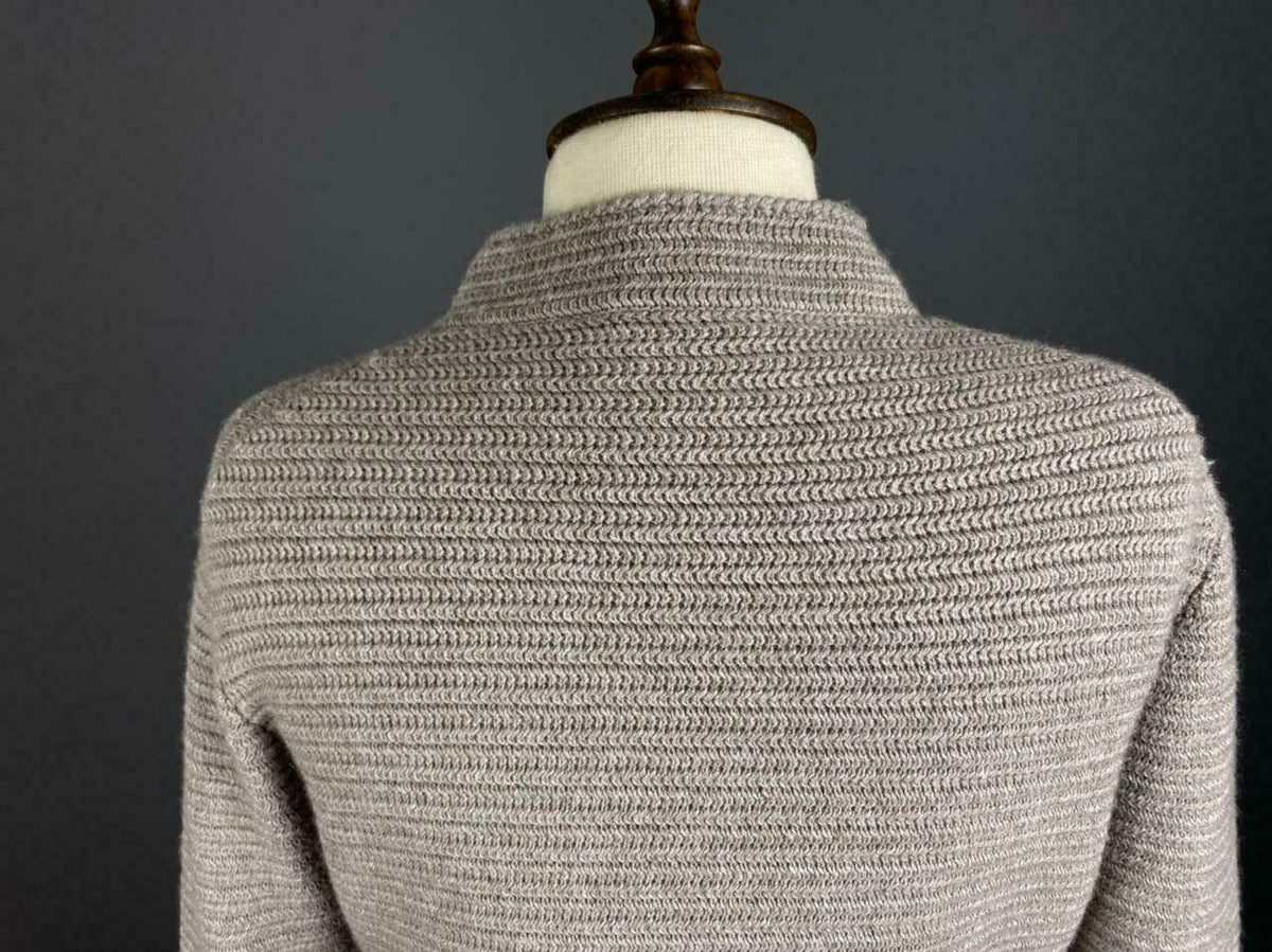 Hemisphere Grey Knit Button Up Long Sleeve Cardigan Dress – Women's 40