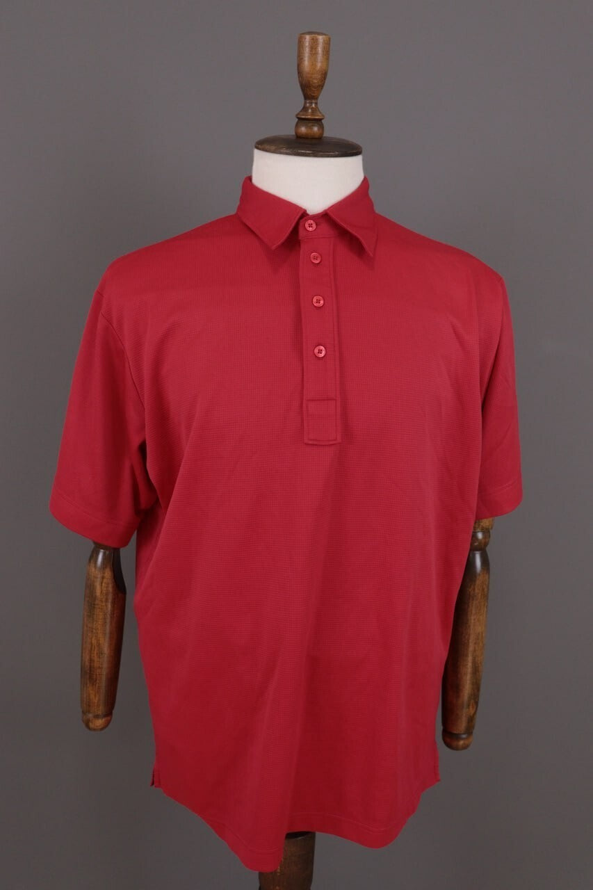 J.Lindeberg Red Sport Golf Short Sleeve Polo Shirt – Size XL
