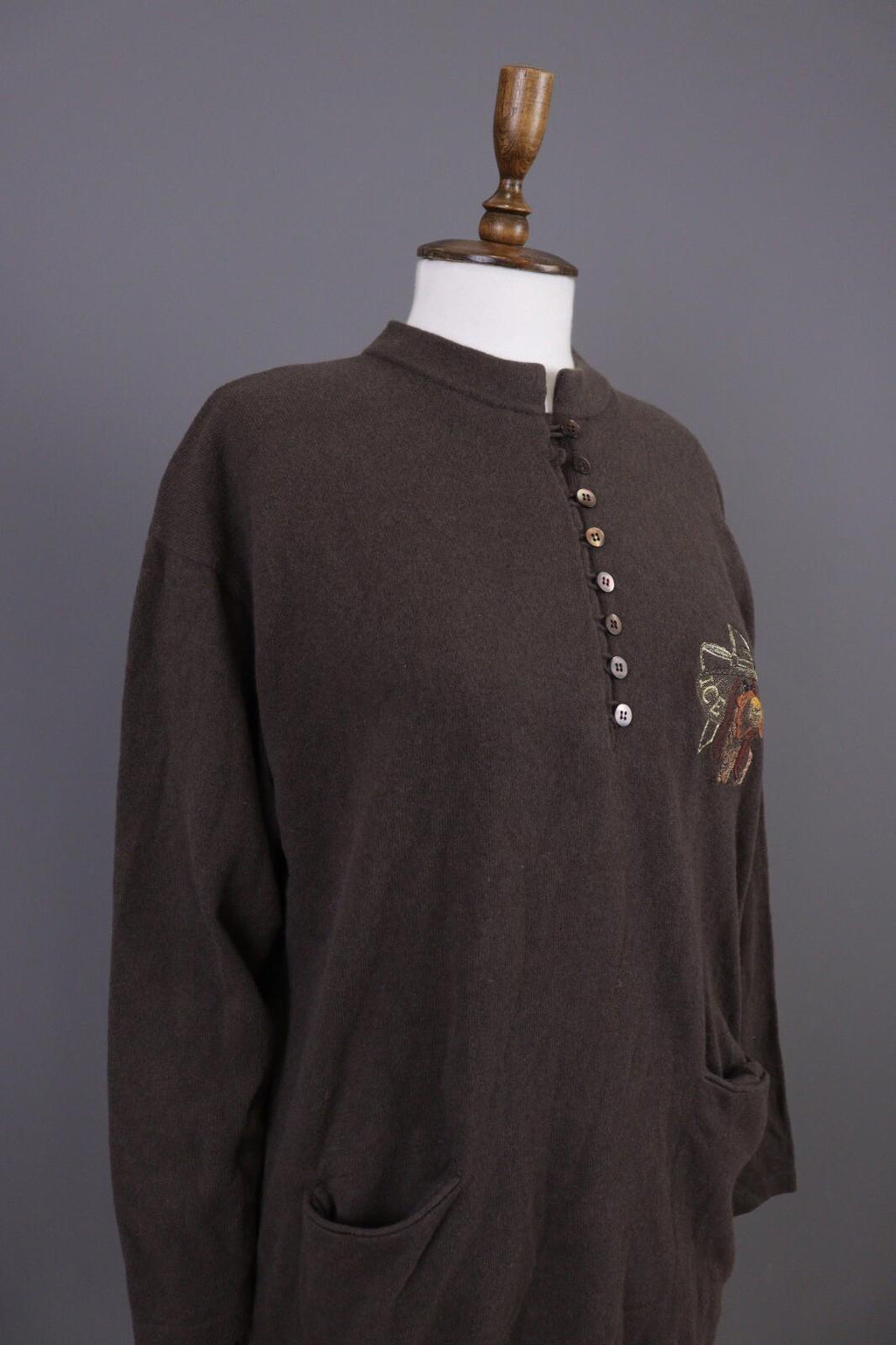 ICEBERG Brown Wool Oversized Knit Sweater – Size 40 M