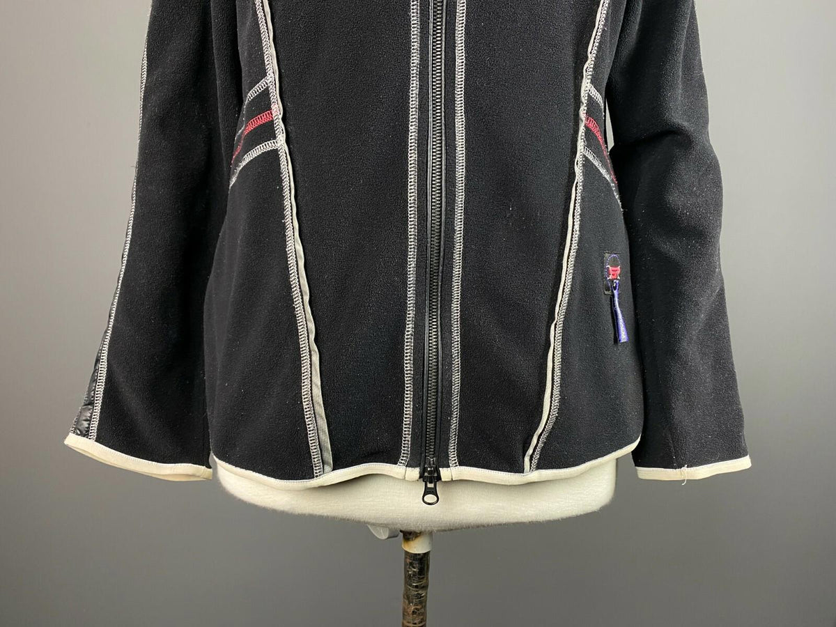 Woman SPORTALM Black Full Zip High Neck Flecce Jacket – Size 40