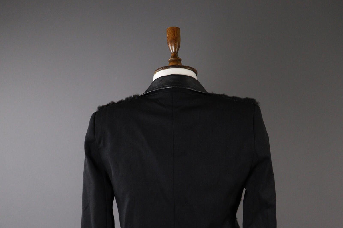 THE KOOPLES Black Wool Cape Jacket Blazer – Size 38 – Used