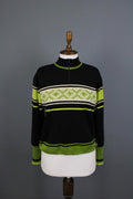 DALE OF NORWAY Multi Fair ISle Mock Neck Raglan Sleeve 1/4 Zip Sweater – Size M