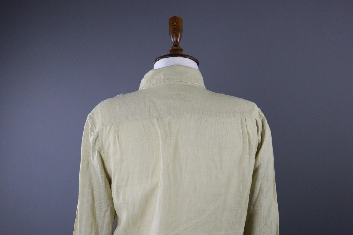 DENIM & SUPPLY RALPH LAUREN Beige Long Sleeve Button Up Shirt Blouse – Size S