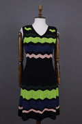 MISSONI Multicolor Striped Sleeveless Knit Bodycon Dress – Size 38