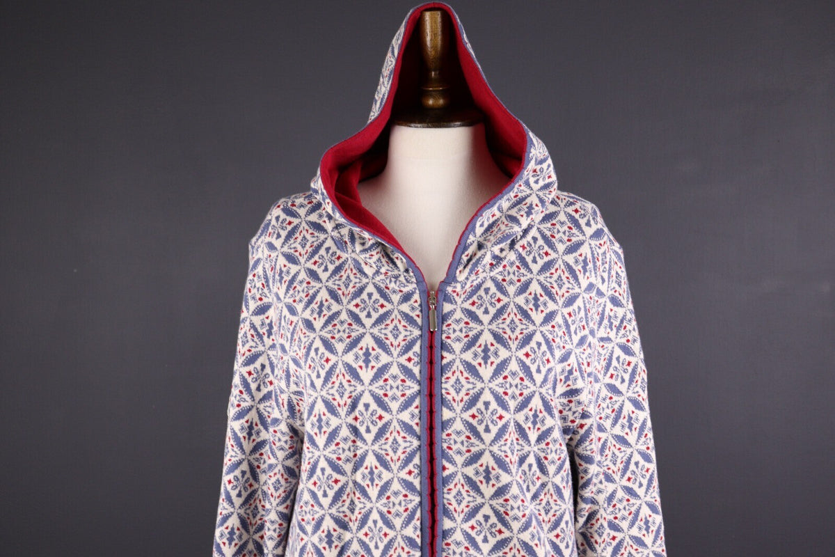 Deerberg by Oska Multicolor Full Zip Hooded Long Cardigan Sweater – Size L