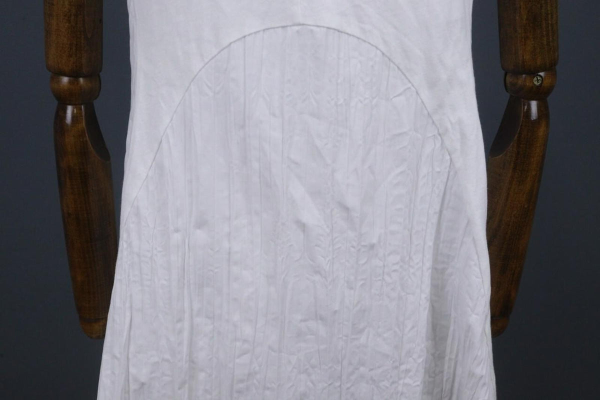 OZAI N KU White Cotton Round Neck Short Sleeve High Low Tee Shirt Dress – Size S – Used