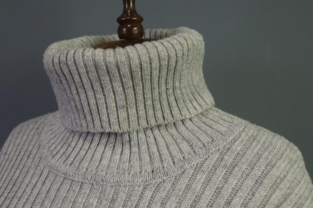 LINDEX Jean Paul Gaultier Gray Turtle Neck Ribbed Sleeve Pullover Sweater – Size L