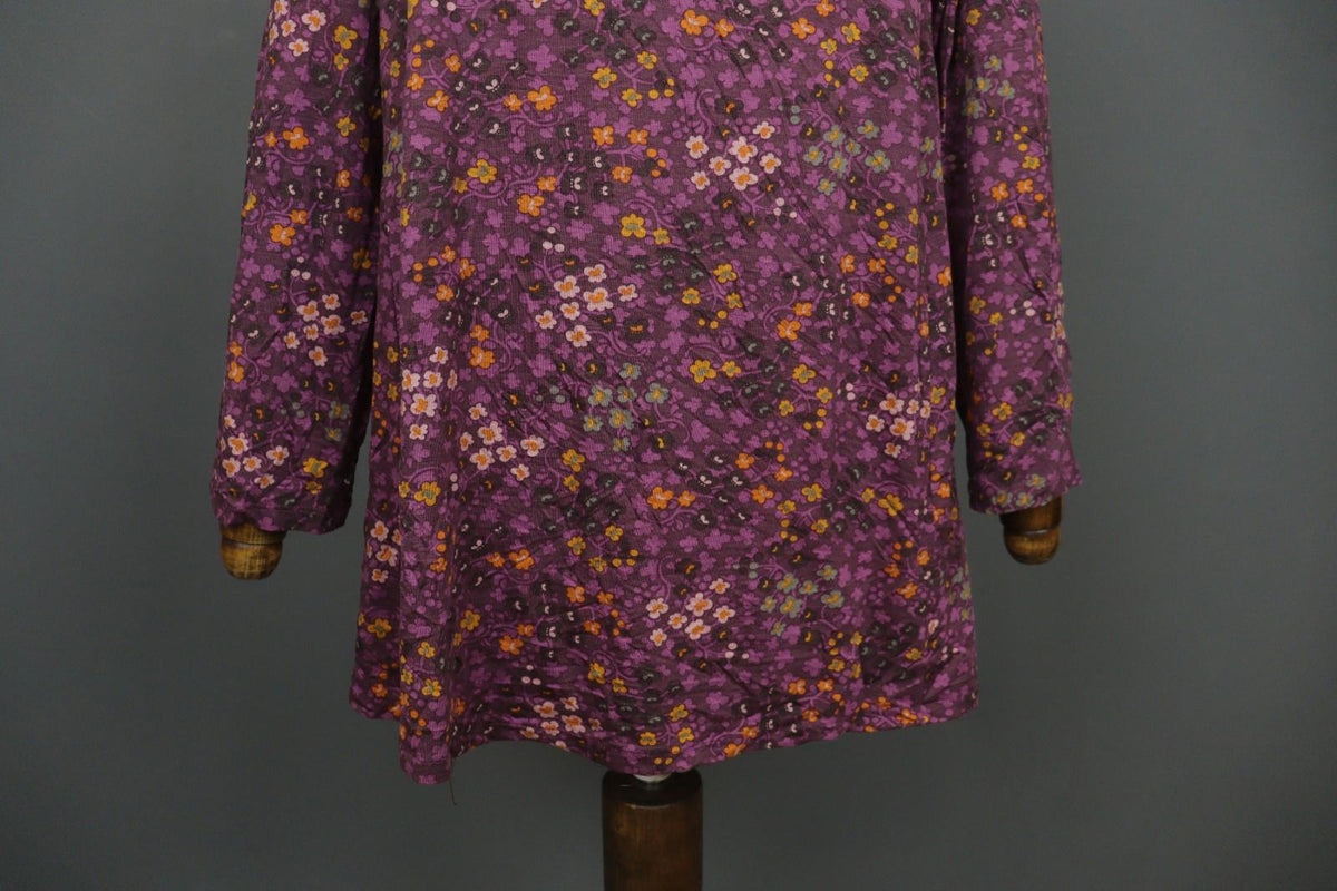 GUDRUN SJODEN Multi Floral Lyocell Long Sleeve Round Neck Sheath Dress – Size M