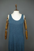 GUDRUN SJODEN Blue Modal Floral Stretch Sleeveless Scoop Neck Tank Dress – Size L
