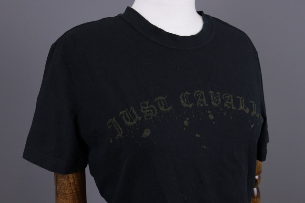 Just Cavalli Black Big Logo Black Short Sleeve T-Shirt – Size L