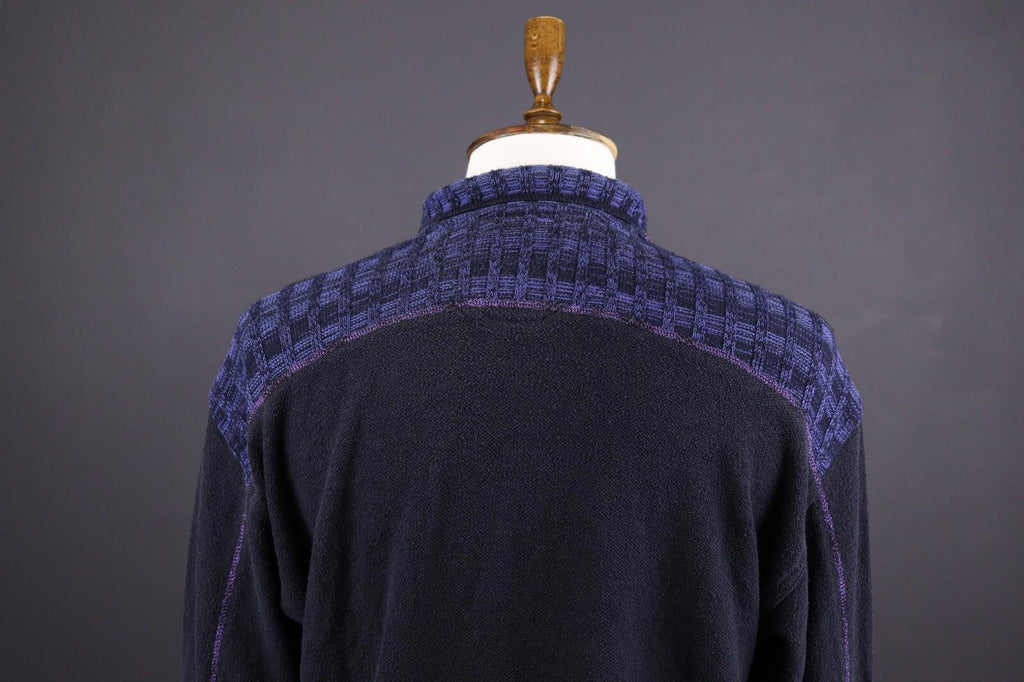 CARLO COLUCCI Blue Knit Vintage Long Sleeve Sweater – Size S