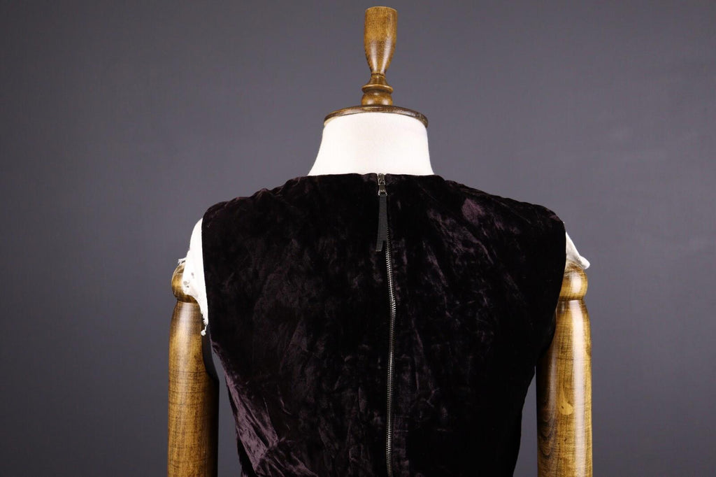 DOLCE & GABBANA Silk Velour Sleeveless Tank Midi Dress – Size US 10