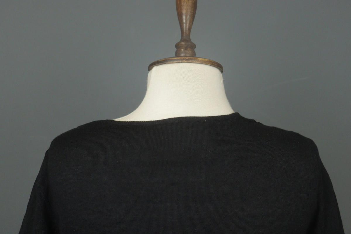 ANNETTE GOERTZ Kami Black Silk Blend Knit Button Front Cardigan Sweater – Size M