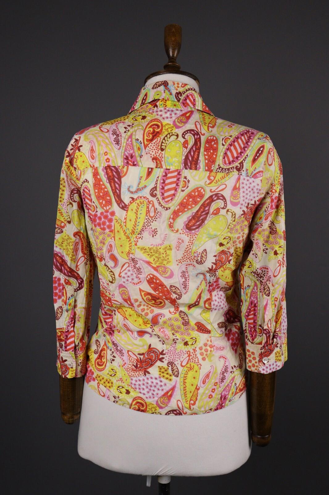 ESCADA SPORT Multicolor Jacquard Paisley Long Sleeve Blouse Shirt – Size 36