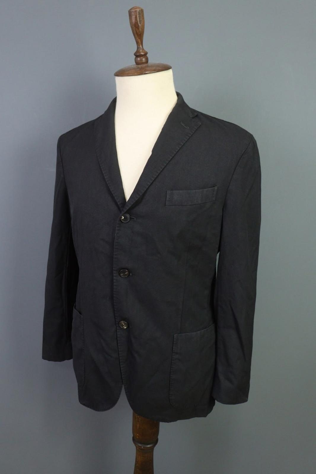 BOGLIOLI Black Wool Formal Notch Lapel Single Breasted Blazer K Jacket – Size 50