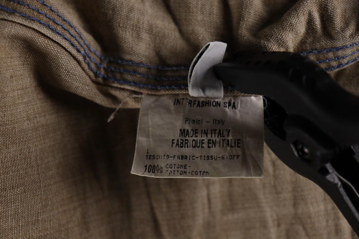 MARITHE FRANCOIS GIRBAUD Beige Denim Button Down Jacket – Size USA 27
