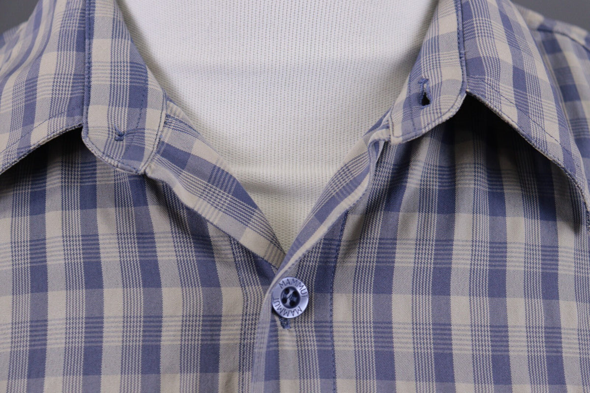Mammut Outdoor Check Vintage Hiking Short Sleeve Button Down Shirt – Size M