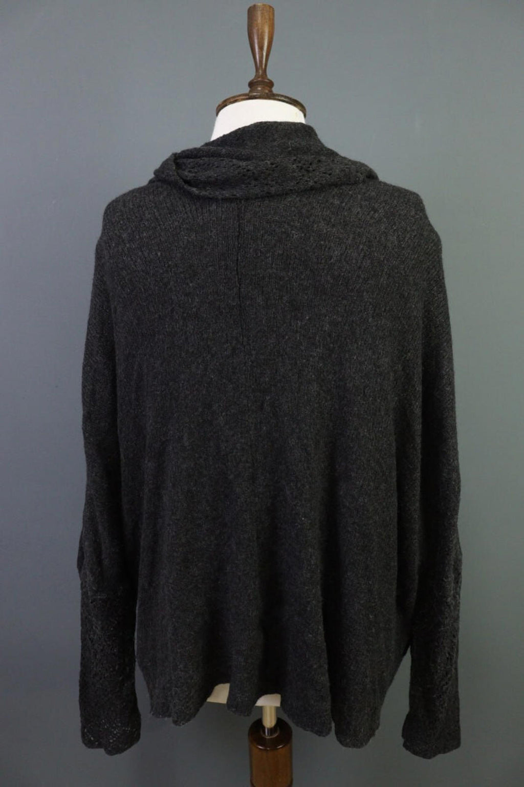 OSKA Gray Lagenlook Obersized Wool Mohair Angora Cardigan Sweater