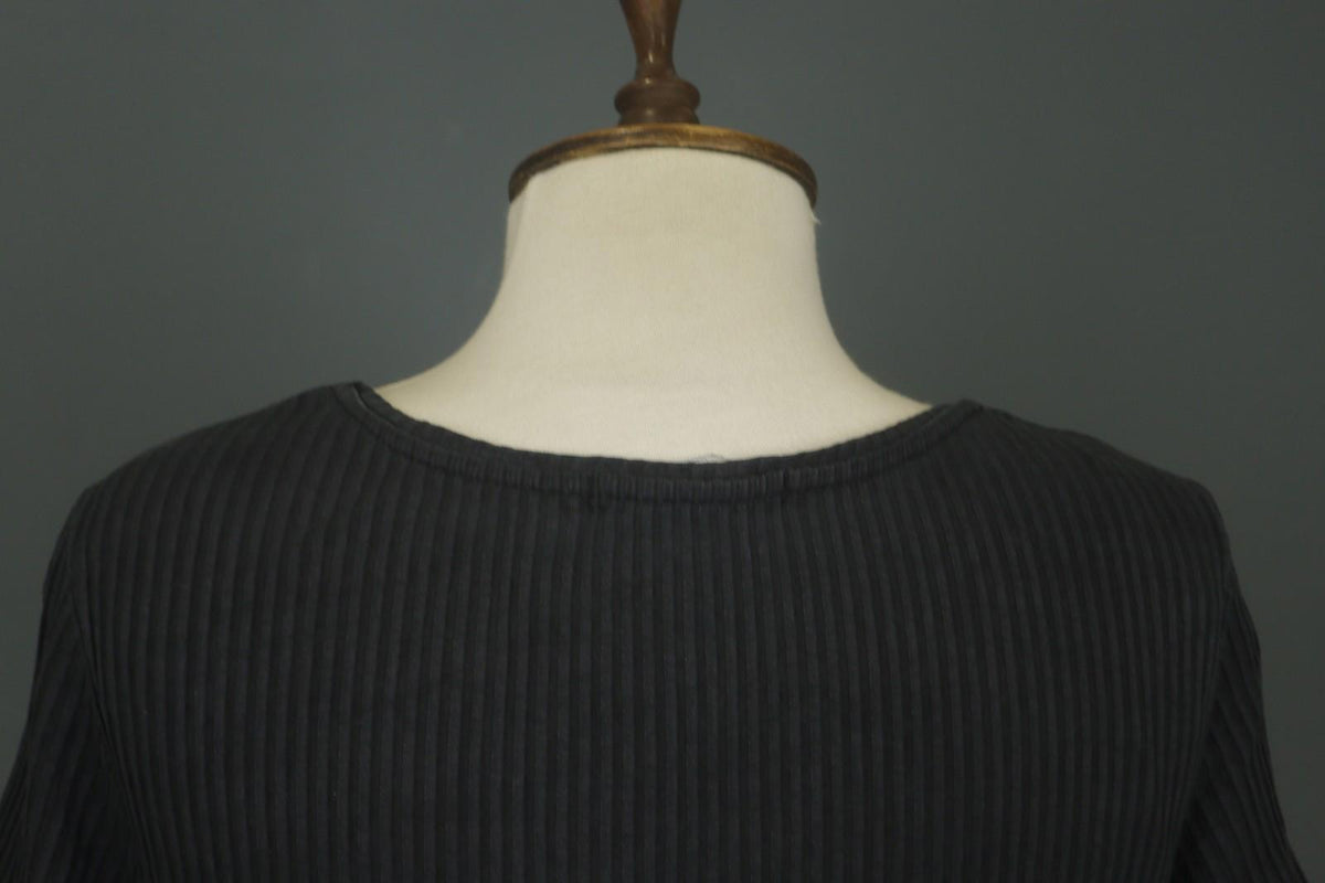 GUDRUN SJODEN Black Lyocell Short Sleeve Round Neck Pullover Shift Dress – Size M