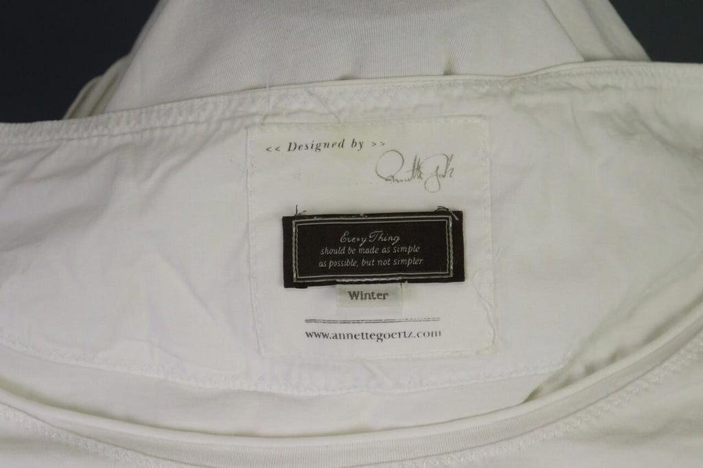ANNETTE GORTZ White Stretch Long Sleeve Top Blouse – Size S