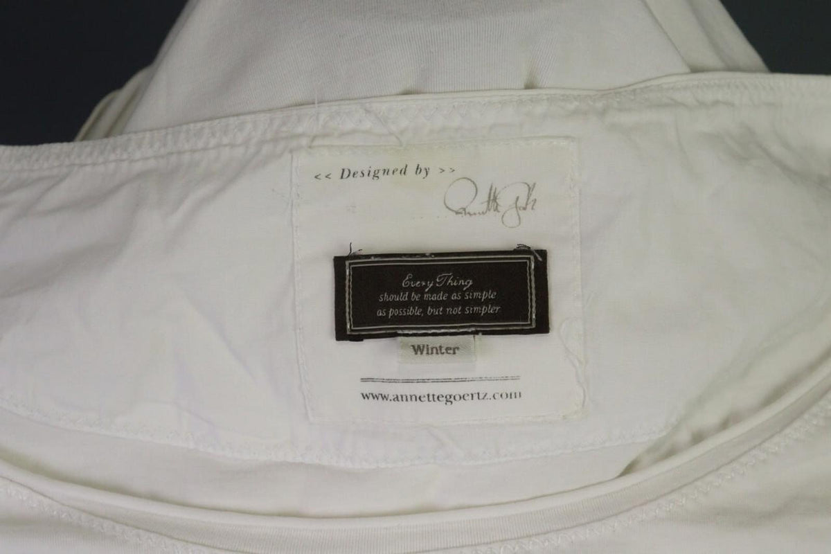 ANNETTE GORTZ White Stretch Long Sleeve Top Blouse – Size S