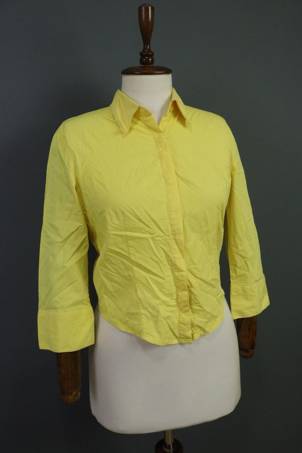 Versace Jeans Couture Button Down Yellow Shirt Vintage – Size Small