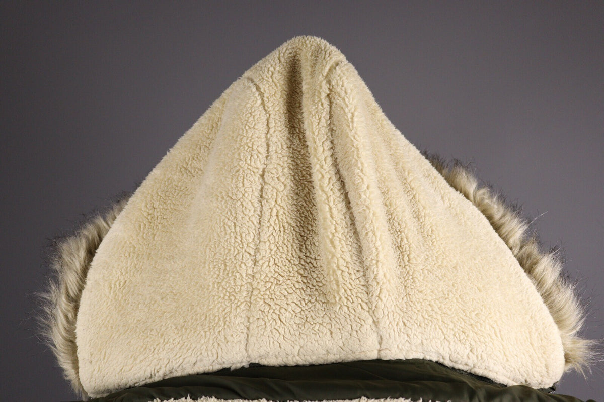 Lauren Ralph Lauren Khaki Down Faux Fur Parka Jacket – Size XL