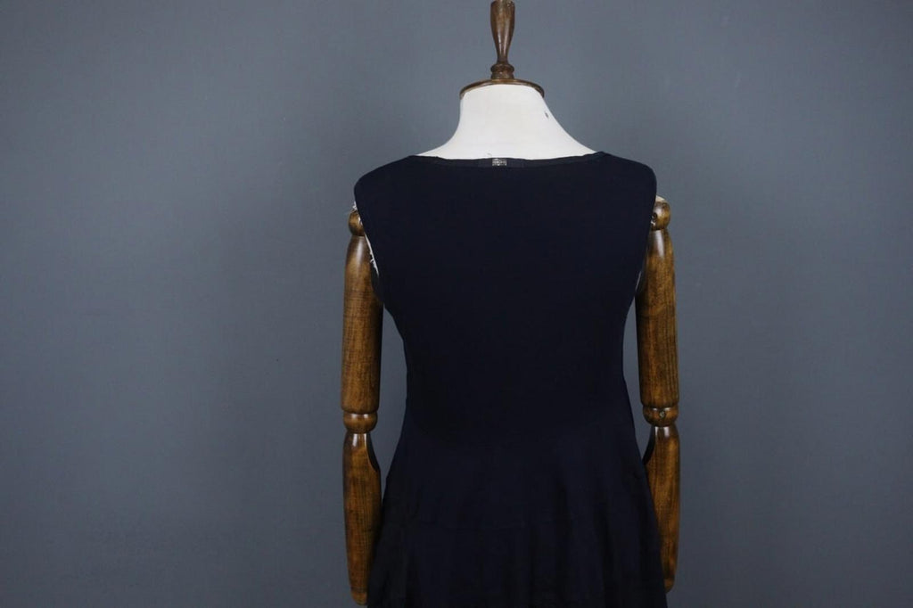 HIGH USE Navy Cotton Scoop Neck Sleeveless Casual Wide Strap Tank Dress – Size M
