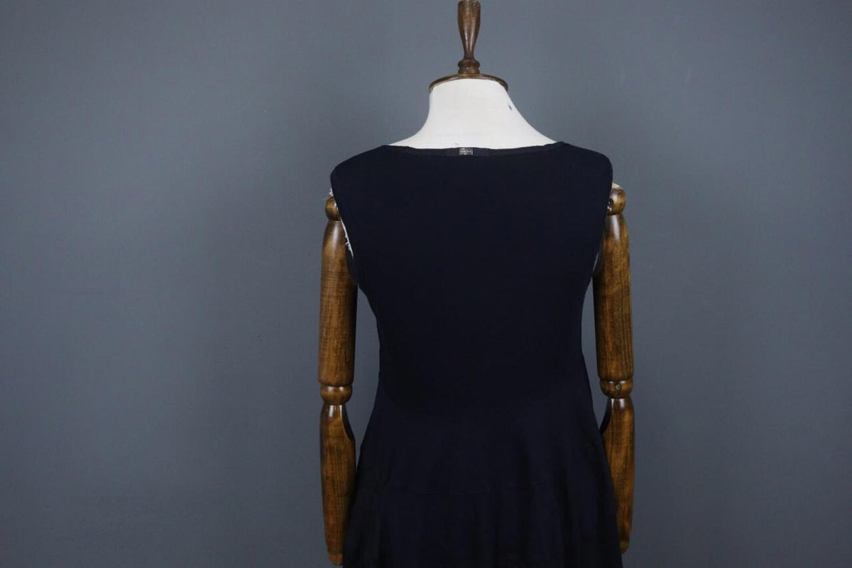 HIGH USE Navy Cotton Scoop Neck Sleeveless Casual Wide Strap Tank Dress – Size M