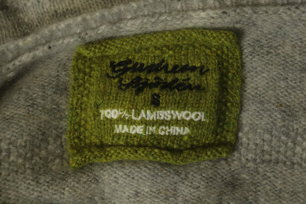 GUDRUN SJODEN Gray Crew Neck Raglan Sleeve Button Front Cardigan Sweater – Size S