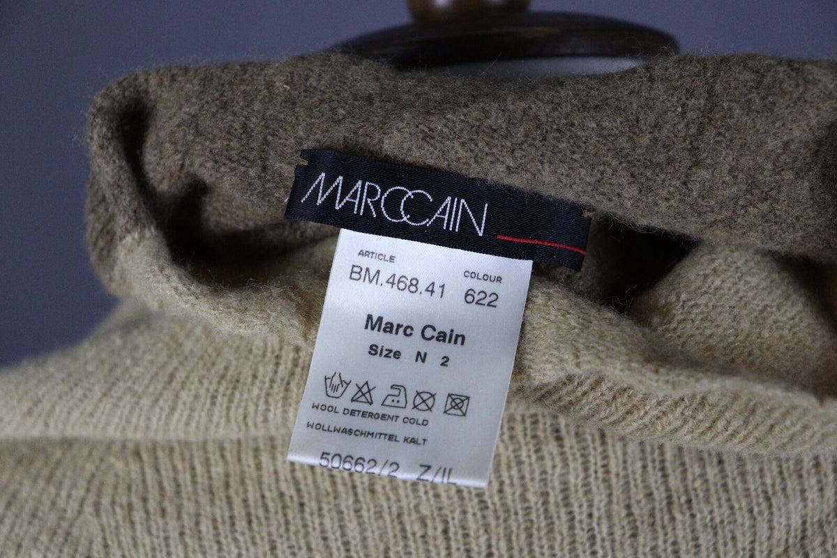 Marc Cain Brown Angora Wool Long Sleeve Oversized Knit Sweater – Size 2