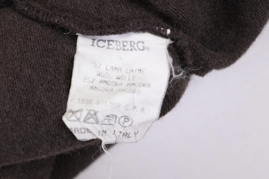 ICEBERG Brown Wool Oversized Knit Sweater – Size 40 M