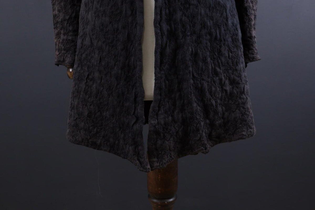 TRANSIT PAR SUCH Gray Linen Embroidered Designer Lagenlook Coat Jacket – Size 2