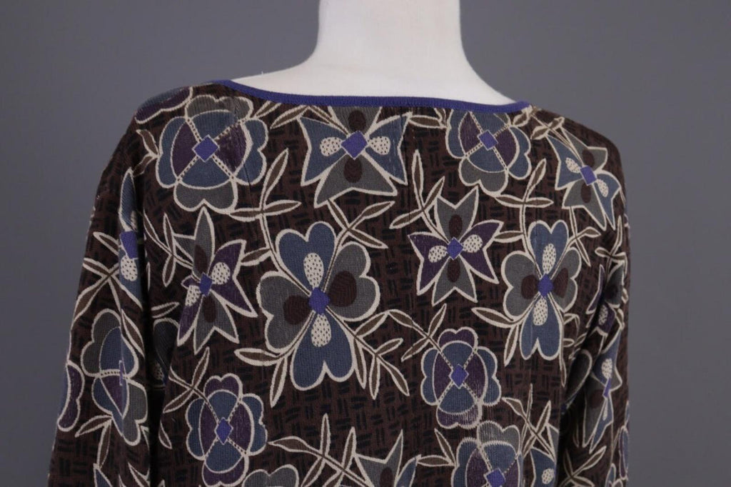 GUDRUN SJODEN Brown Floral Button Down Long Cardigan Sweater – Size M – Used