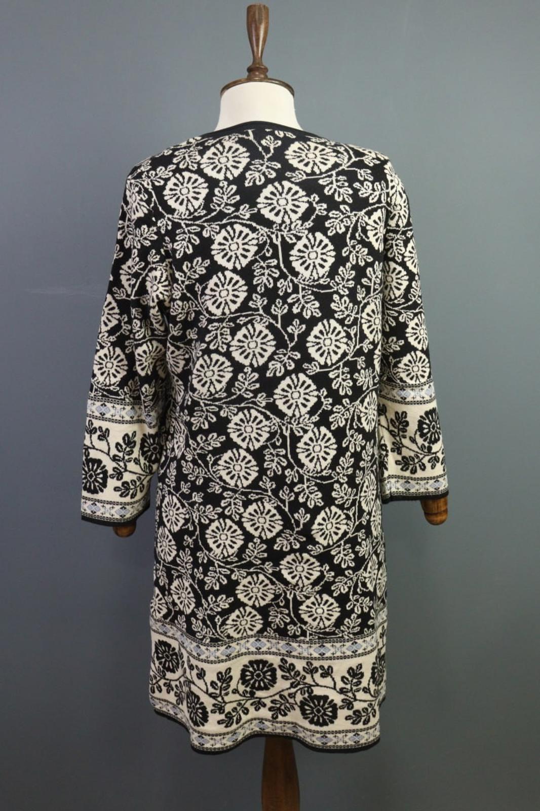 GUDRUN SJODEN Multicolor Floral Cotton Crew Neck Long Sleeve Sheath Dress – Size S