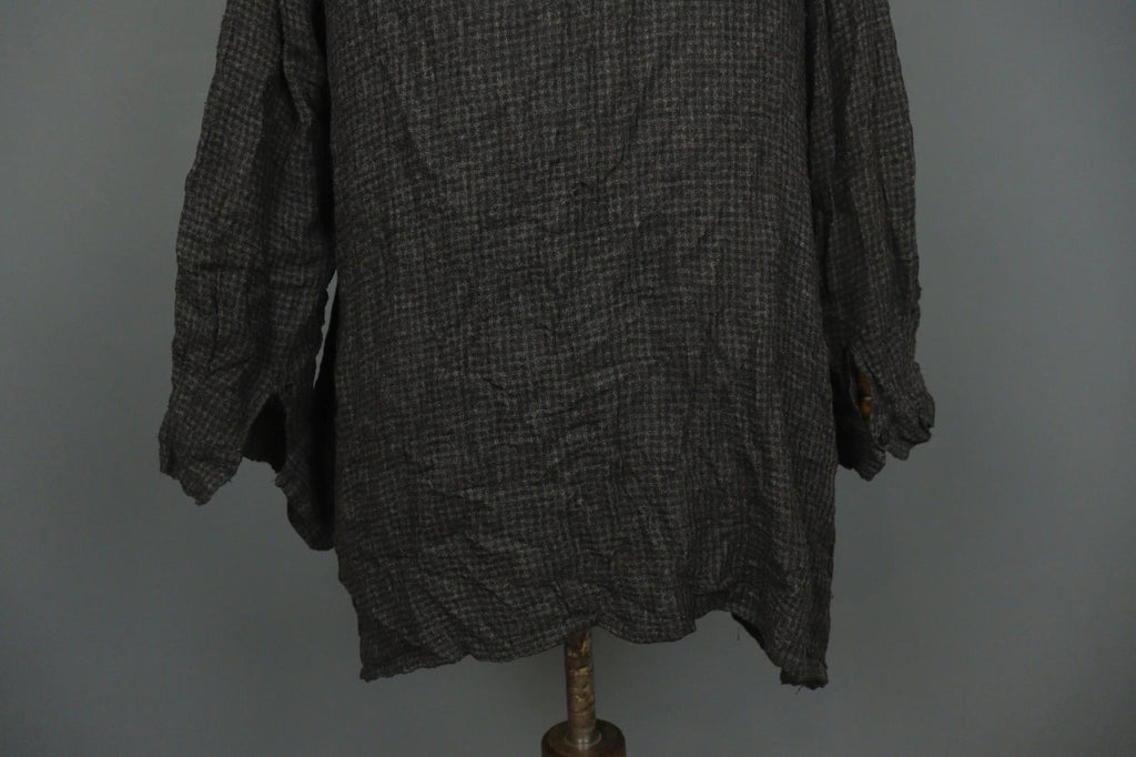 BARBARA LANG PARIS Black Crew Neck Long Sleeve Button Front Shirt Dress – Size M