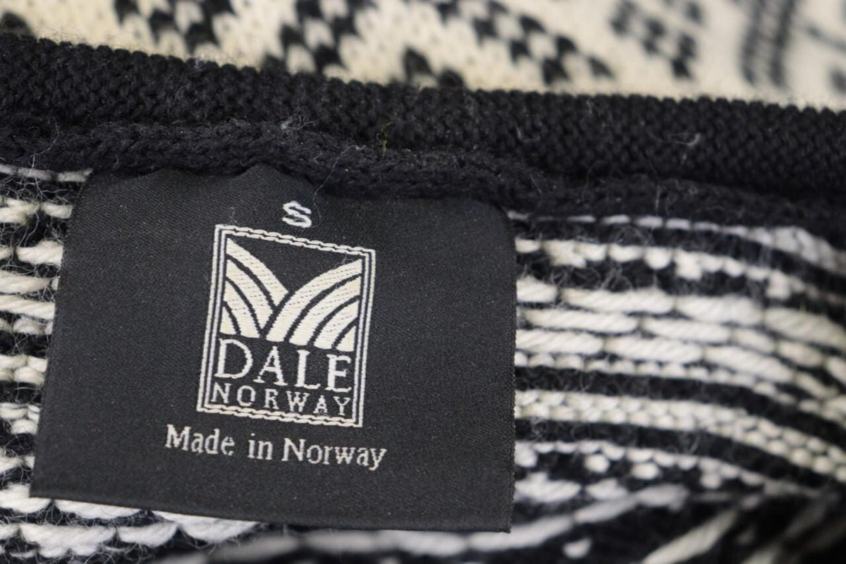 DALE OF NORWAY Black Fair Isle Wool Ski Sweater – Size S