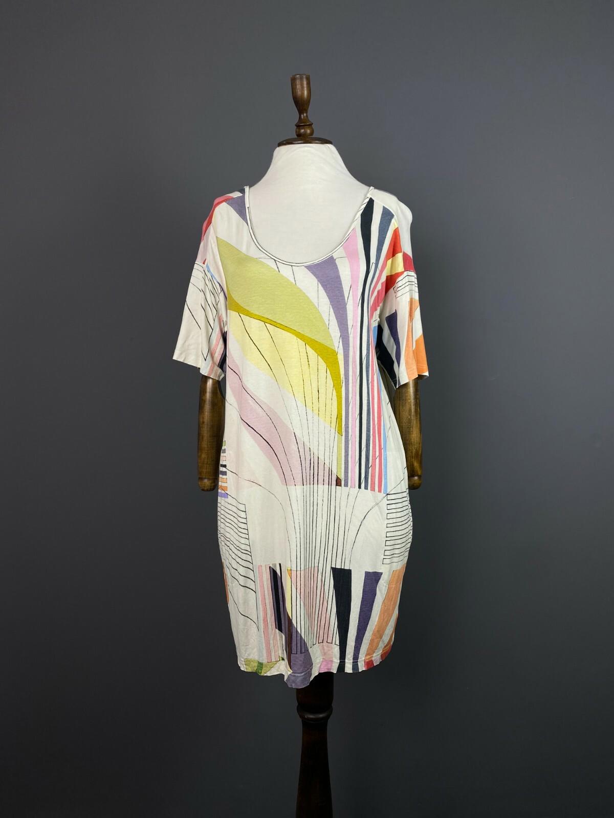 HINDAHL&SKUDELNY Multicolor Floral Scoop Neck 3/4 Sleeve Dress – Size M