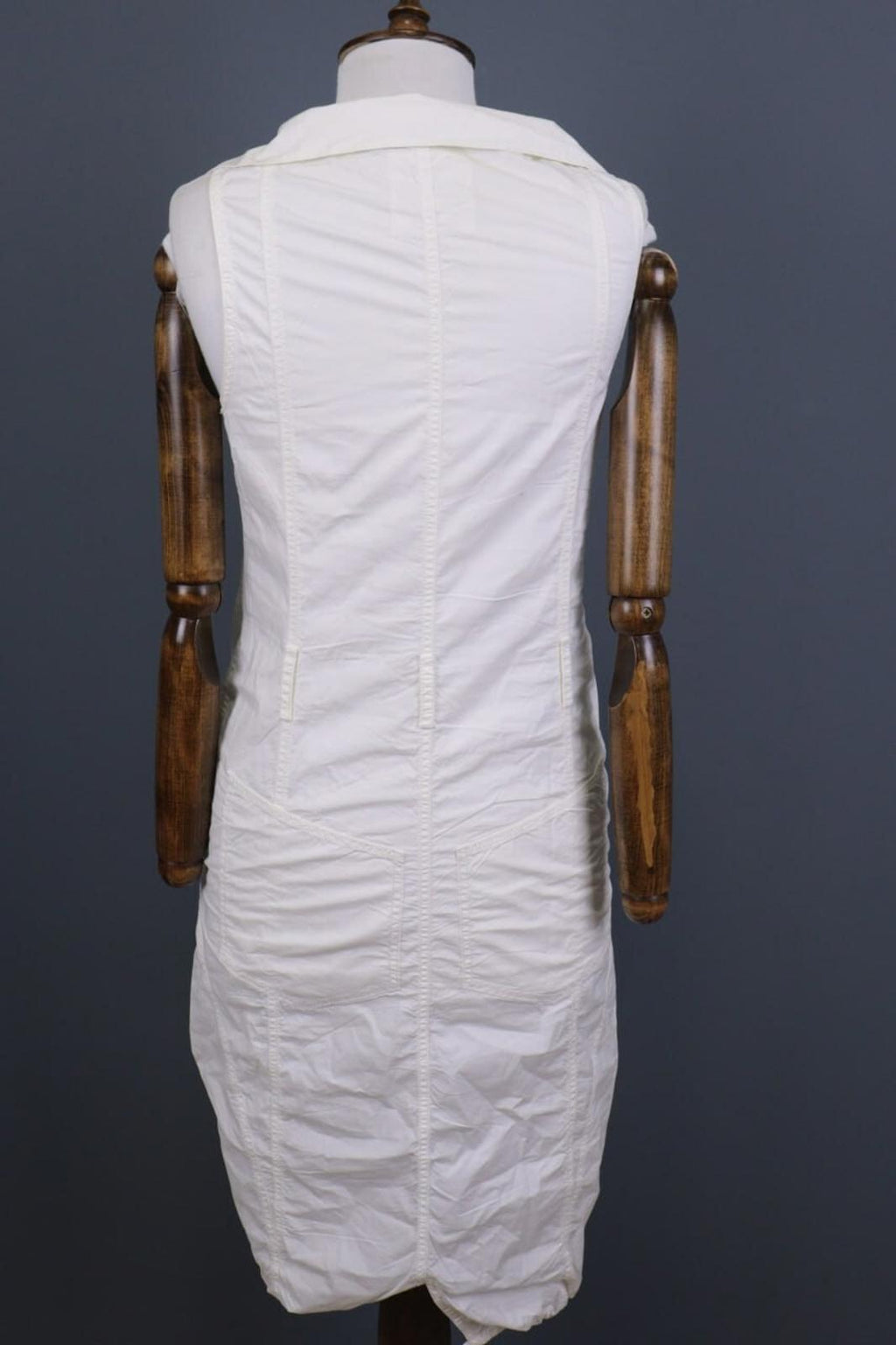 ANNETTE GORTZ Summer White Sleeveless Bodycon Wrape Midi Dress – Size 34