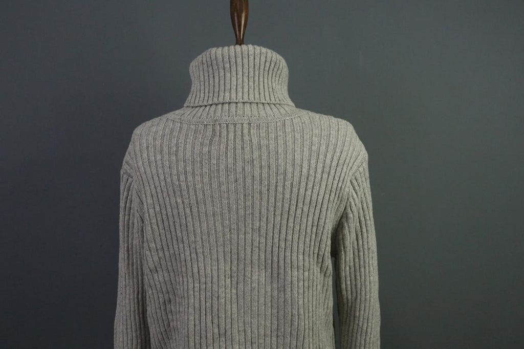 LINDEX Jean Paul Gaultier Gray Turtle Neck Ribbed Sleeve Pullover Sweater – Size L
