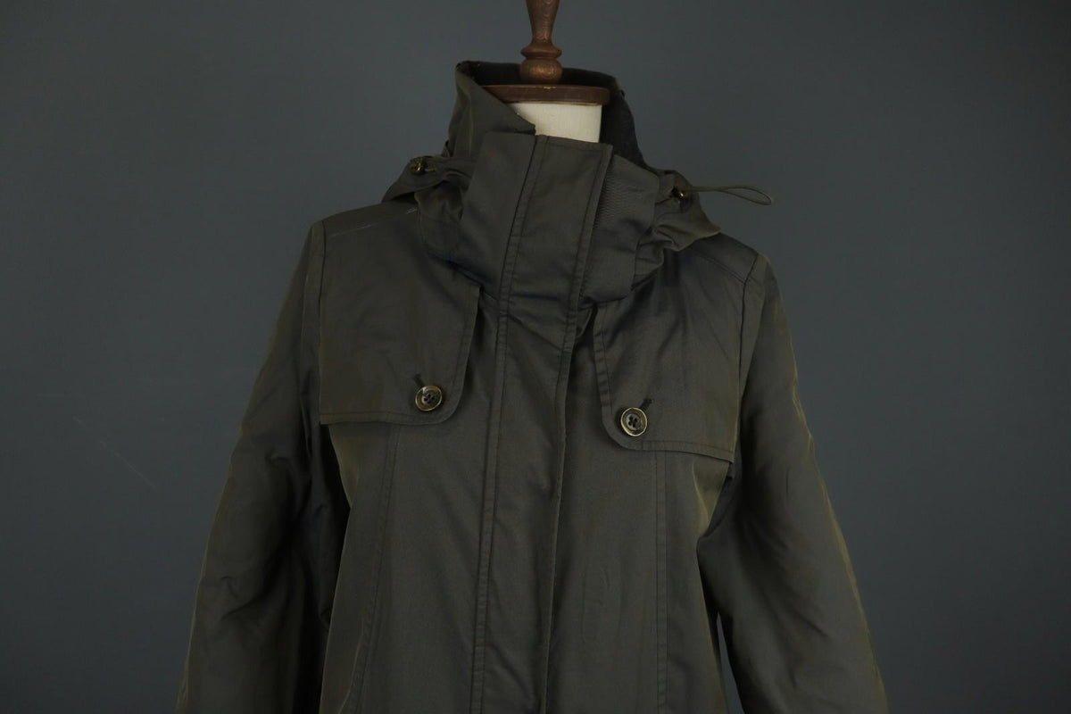 MAX MARA WEEKEND Dark Green Long Sleeve Hooded Windbreaker Jacket – Size 42