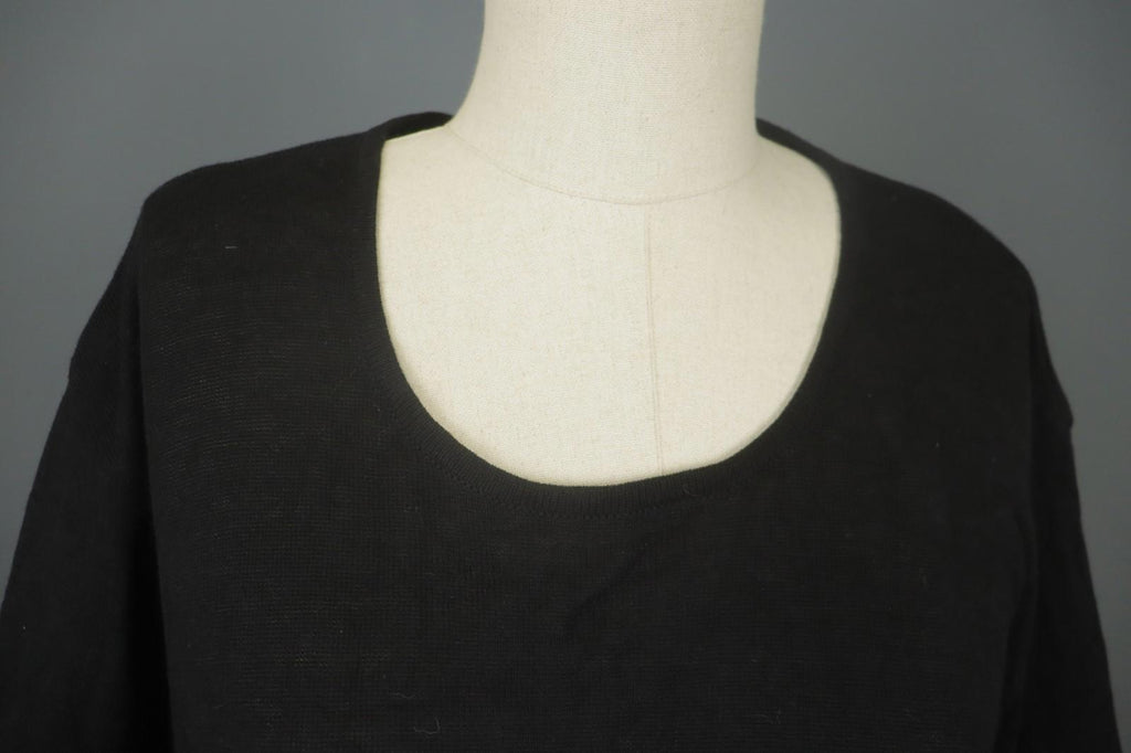 Barbara Speer Black Long Sleeve Round Neck Casual Pullover Shift Dress – Size L